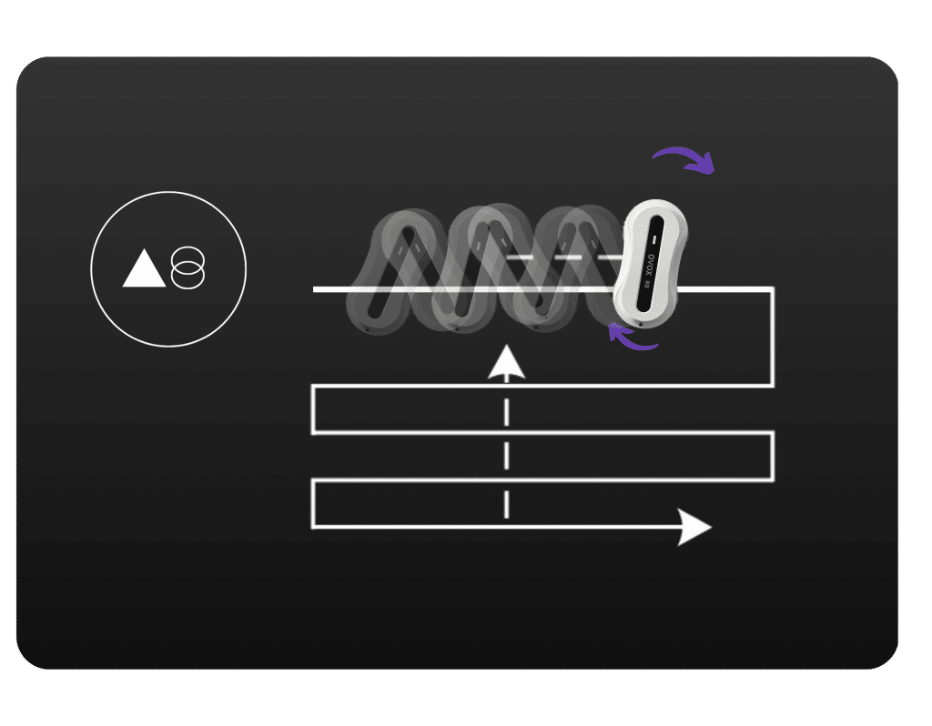 Climb to the top and then <br> automatic clean